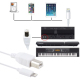 Câble MIDI Pour Piano Électronique Compatible iPhone Et iPad Plug And Play USB Type B Mâle 1 m Blanc - www.yonis-shop.com