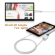Adaptateur Réseau Ethernet 8 Pin Vers RJ45 Pour iPhone Et iPad 10 100 Mbps Plug And Play 1 m Blanc