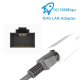 Adaptateur Réseau Ethernet 8 Pin Vers RJ45 Pour iPhone Et iPad 10 100 Mbps Plug And Play 1 m Blanc