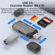 Lecteur De Cartes Mémoire 5 En 1 USB 3.0 Avec USB A Type C SD TF Jusqu’à 5 Gbit S Sans Pilote