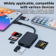 Lecteur De Cartes 8 En 1 USB 3.0 Avec OTG SD TF CF MS USB Et Type-C Jusqu’à 5 Gbit/s