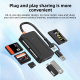 Lecteur De Cartes 8 En 1 USB 3.0 Avec OTG SD TF CF MS USB Et Type-C Jusqu’à 5 Gbit/s