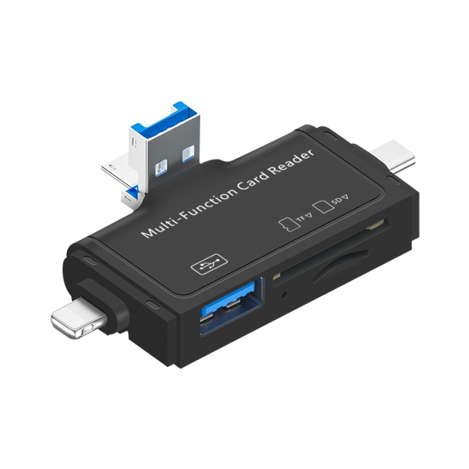 Lecteur De Cartes USB 3.0 7 En 1 Pour Importer Des Photos Sur Téléphone Avec USB SD TF Type-C Micro USB 8 Pin - www.yonis-sho...