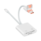 Lecteur De Cartes 3 En 1 USB C 8 Pin USB A Pour Transfert De Photos Vidéos Avec Emplacements TF SD Lecture Simultanée - www.y...