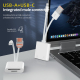 Lecteur De Cartes 3 En 1 USB C 8 Pin USB A Pour Transfert De Photos Vidéos Avec Emplacements TF SD Lecture Simultanée