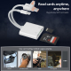 Lecteur De Cartes 3 En 1 USB C 8 Pin USB A Pour Transfert De Photos Vidéos Avec Emplacements TF SD Lecture Simultanée - www.y...