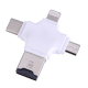 Lecteur De Cartes TF 4 En 1 Pour USB-C Micro USB Et 8 Pin Avec Fonction OTG Support FAT32 ExFAT - www.yonis-shop.com