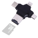 Lecteur De Cartes TF 4 En 1 Pour USB-C Micro USB Et 8 Pin Avec Fonction OTG Support FAT32 ExFAT - www.yonis-shop.com