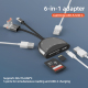 Adaptateur USB-C 6-En-1 Pour Transfert Photo Avec Lecteur SD TF 3 Ports USB Et Charge 8 Pin Type-C - www.yonis-shop.com