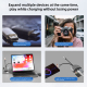 Adaptateur USB-C 6-En-1 Pour Transfert Photo Avec Lecteur SD TF 3 Ports USB Et Charge 8 Pin Type-C - www.yonis-shop.com