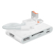 Adaptateur 7 En 1 USB C 8 Pin Avec 3 Ports USB Lecteur SD TF Pour Transfert De Photos Et Recharge Simultanée