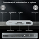 Adaptateur 7 En 1 USB C 8 Pin Avec 3 Ports USB Lecteur SD TF Pour Transfert De Photos Et Recharge Simultanée