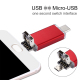 Clé USB 16 Go OTG 3 En 1 USB-C Et USB 2.0 Pour Smartphones Tablettes Et Ordinateurs Résistante Et Légère