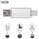 Clé USB 16 Go OTG 3 En 1 USB-C Et USB 2.0 Pour Smartphones Tablettes Et Ordinateurs Résistante Et Légère
