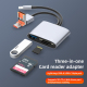Lecteur De Cartes SD TF 3 En 1 Pour Transfert De Données USB C USB A 8 Pin Jusqu’à 1 To - www.yonis-shop.com