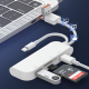 Adaptateur Multifonction USB C 8 Pin Pour Transfert De Photos Avec Lecteur De Cartes CF SD TF Port USB A Et Charge USB C