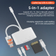 Adaptateur Multiport USB C Avec Lecteur De Cartes SD TF USB A Micro USB Et 8 Pin Pour Transfert Et Recharge Simultanés - www....