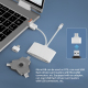 Adaptateur Multiport USB C Avec Lecteur De Cartes SD TF USB A Micro USB Et 8 Pin Pour Transfert Et Recharge Simultanés - www....
