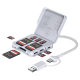 Lecteur De Cartes Mémoire Et Boîtier De Rangement USB 3.0 5 Gbit/s SD TF 5 Cartes USB Type-C Compatible Multisystème - www.yo...