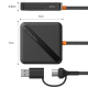Lecteur De Cartes Mémoire Et Boîtier De Rangement USB 3.0 5 Gbit/s SD TF 5 Cartes USB Type-C Compatible Multisystème
