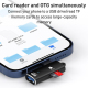 Adaptateur OTG USB-C Vers Lecteur De Carte TF USB 3.0 Débit 5 Gbps Sans Application Boîtier Aluminium