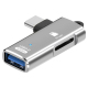 Adaptateur OTG USB-C Vers Lecteur De Carte TF USB 3.0 Débit 5 Gbps Sans Application Boîtier Aluminium - www.yonis-shop.com