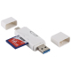 Lecteur De Cartes Mémoire USB 3.0 USB-C Micro USB SD Et Micro SD Compatible Windows Mac OS Android