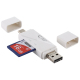 Lecteur De Cartes USB-C SD TF Et Micro USB Compatible Windows Mac OS Android USB 2.0 Blanc - www.yonis-shop.com