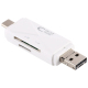 Lecteur De Cartes USB-C SD TF Et Micro USB Compatible Windows Mac OS Android USB 2.0 Blanc - www.yonis-shop.com