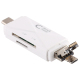 Lecteur De Cartes USB-C SD TF Et Micro USB Compatible Windows Mac OS Android USB 2.0 Blanc - www.yonis-shop.com