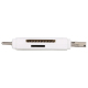 Lecteur De Cartes USB-C SD TF Et Micro USB Compatible Windows Mac OS Android USB 2.0 Blanc - www.yonis-shop.com