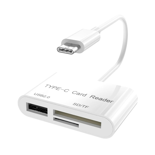 Lecteur De Cartes Mémoire USB C SD Et MicroSD Avec Port USB 2.0 Plug And Play Pour Ordinateur Et Téléphone OTG - www.yonis-sh...