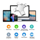 Lecteur De Cartes TF 4 En 1 Avec Carte Mémoire 32 Go USB-C Micro USB Et 8 Pin Pour Téléphone OTG Et PC