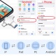 Lecteur De Carte TF 4 En 1 USB-C Micro USB 8 Pin Avec Carte Mémoire 16 Go Pour Téléphone Et Ordinateur - www.yonis-shop.com