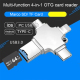 Lecteur De Cartes TF 4 En 1 USB Type C USB 2.0 Micro USB Et 8 Pin Pour Téléphones OTG Et PC
