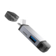 Lecteur De Cartes OTG 3 En 1 USB-C Micro USB USB 2.0 Avec Double Slot SD TF Et Boîtier Aluminium-Magnésium - www.yonis-shop.com