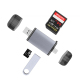 Lecteur De Cartes OTG 3 En 1 USB-C Micro USB USB 2.0 Avec Double Slot SD TF Et Boîtier Aluminium-Magnésium - www.yonis-shop.com