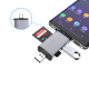 Lecteur De Cartes OTG 3 En 1 USB-C Micro USB USB 2.0 Avec Double Slot SD TF Et Boîtier Aluminium-Magnésium - www.yonis-shop.com