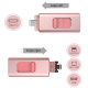 Clé USB OTG 32 Go 4 En 1 Pour Téléphone Et Ordinateur Lightning Micro USB USB Type C Boîtier Métallique Résistant