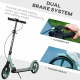 Trottinette Adulte Pliable Avec Guidon Réglable Roues 20 Cm Amortisseur Et Double Frein