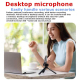 Microphone Cravate Sans Fil 4 En 1 Avec Réduction De Bruit IA Récepteur USB-C Et Boîtier De Charge