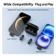 Mini 6 Wireless Lavalier Noise Reduction Microphone, Type:8 Pin(Black)
