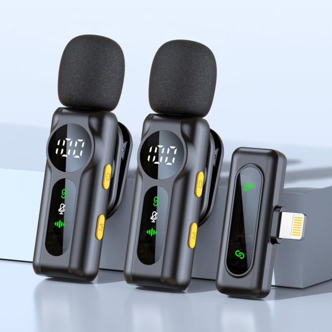 Microphone Cravate Sans Fil Pour Streaming Réduction De Bruit DSP ENC Fixation Magnétique Et À Pince Autonomie 8 Heures - www...