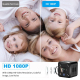 Caméra IP Intérieure Cube Compacte 1080P HD WiFi Vision Nocturne Recharge USB Type C Noire - www.yonis-shop.com