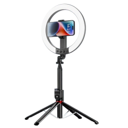 Perche À Selfie Sur Pied 2,3 m Avec Lumière Annulaire 3 Couleurs Télécommande Bluetooth Pour Smartphone-offsetof - www.yonis-...