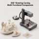 DAJA M1 Ultra 30W Small Fiber Optic Marking Machine, Model:M1 Ultra+Rotary Axis(EU Plug)