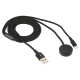 Câble De Charge 2 En 1 Pour Téléphone 8 Broches Et Montre Connectée Avec Base Magnétique Transfert De Données Nylon Tressé - ...