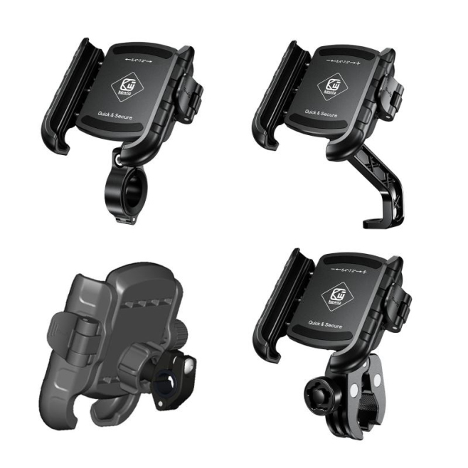 Support De T&eacute;l&eacute;phone Pour V&eacute;lo Universel &Agrave; Rotation 360&deg; Anti Vibrations Largeur 40 &Agrave; 118 Mm Pour Smartphone GPS MP4 Et PDA