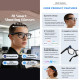 Lunettes Connectées Avec Caméra 8 Mégapixels Vidéo 1200P Assistant Vocal IA WiFi Et Verres Anti Lumi