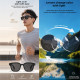 Lunettes Connectées Avec Caméra 8 Mégapixels Vidéo 1200P Assistant Vocal IA WiFi Et Verres Anti Lumi